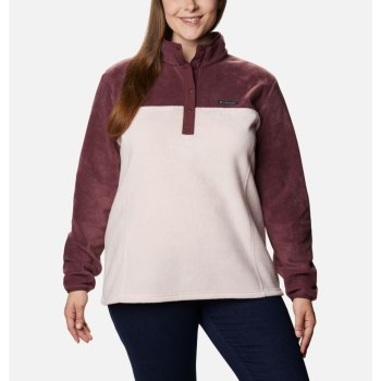 Dámské Svetry Columbia Benton Springs Half Snap Plus Size Růžové HUXDWQ391